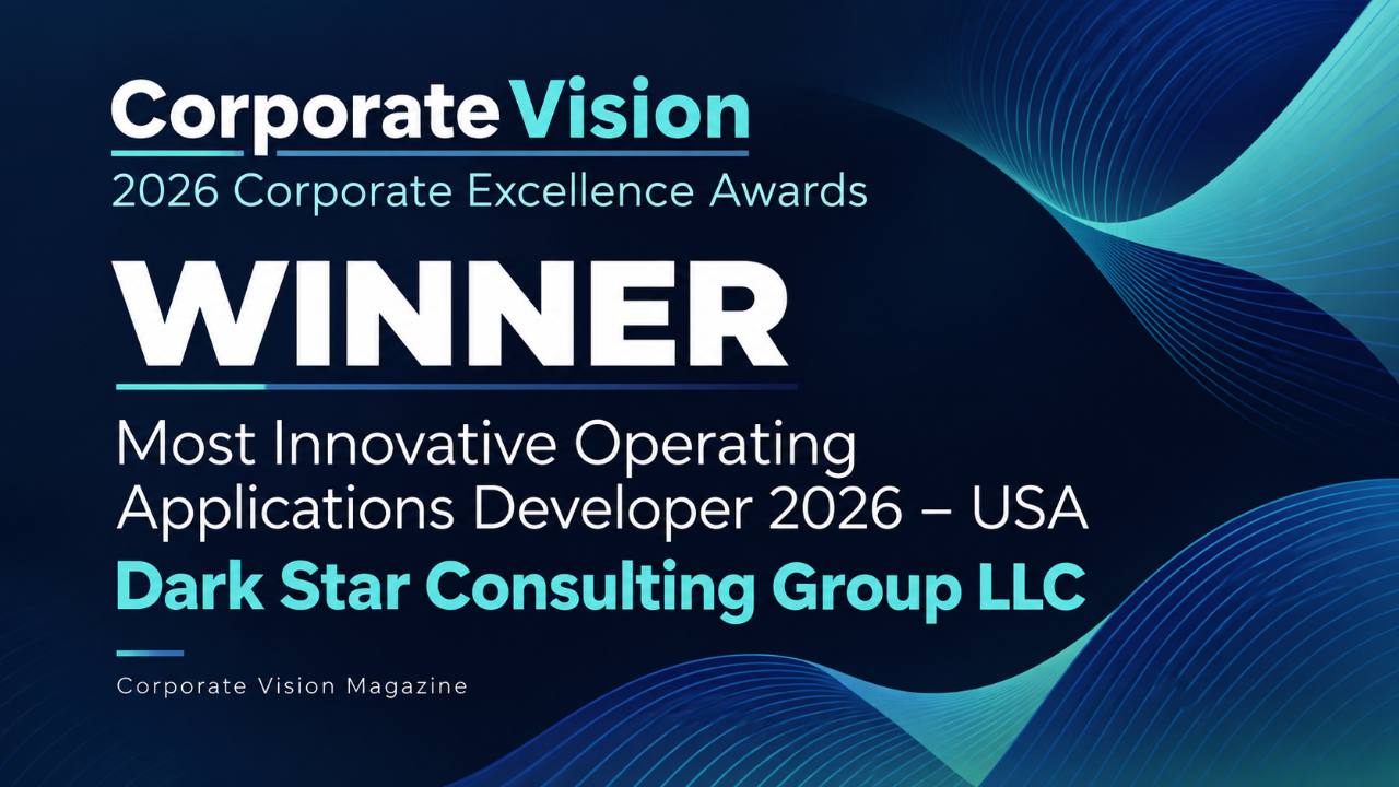 Corporate Vision Magazine Corporate Excellence Awards 2026 winner artwork for Dark Star Consulting Group LLC